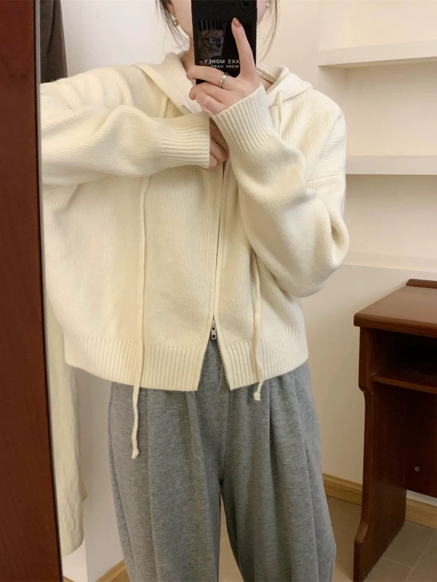 ARLENE – Cozy Long Sleeve Hooded Cardigan