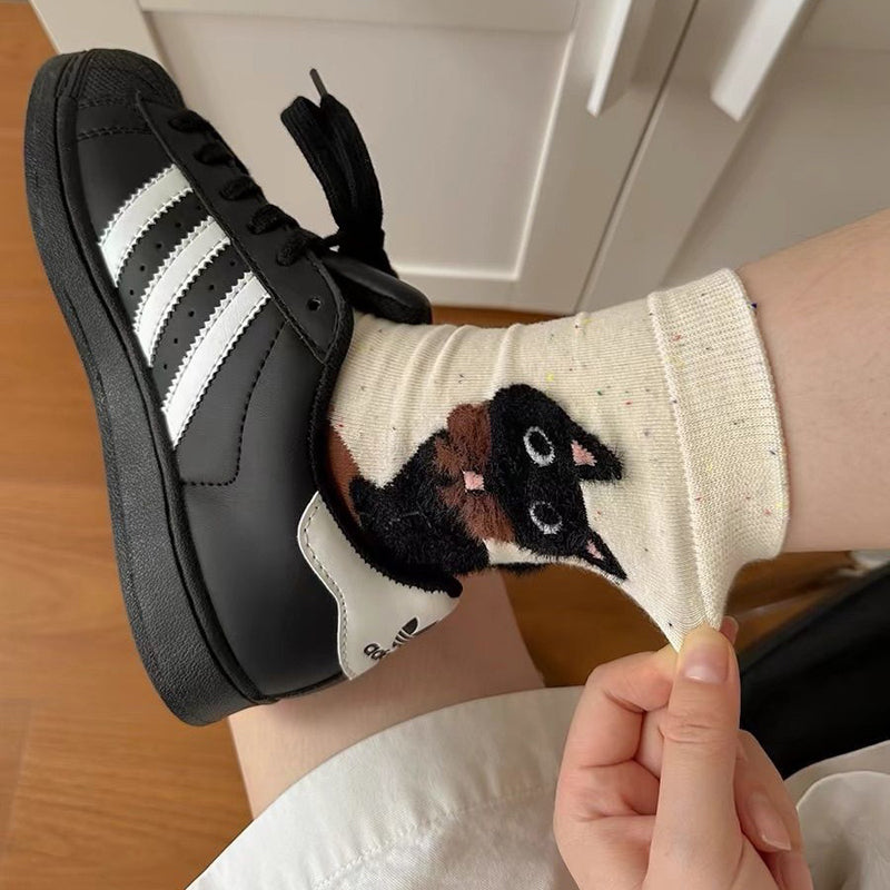 Casual Cat Print Socks