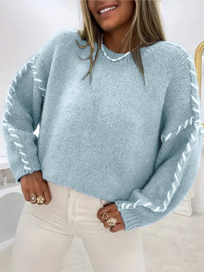 SERAH - Casual Round Neck Long Sleeve Sweater