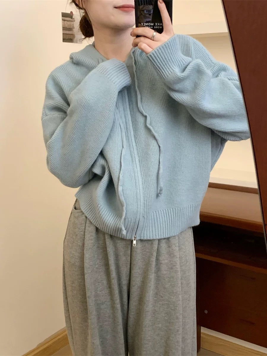 ARLENE – Cozy Long Sleeve Hooded Cardigan