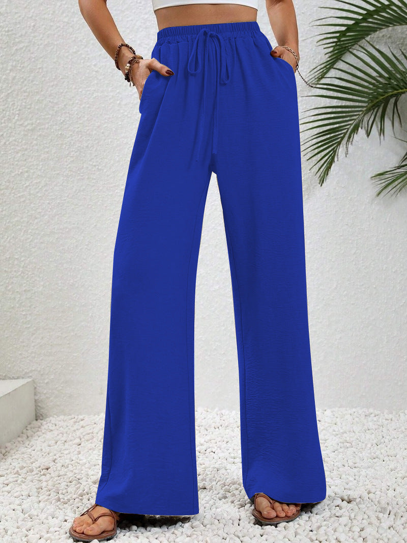 NIKU - Casual Wide Leg Drawstring Pants