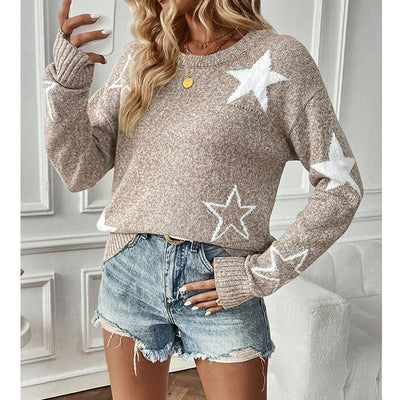 LAMI - Casual Long Sleeve Round Neck Sweater