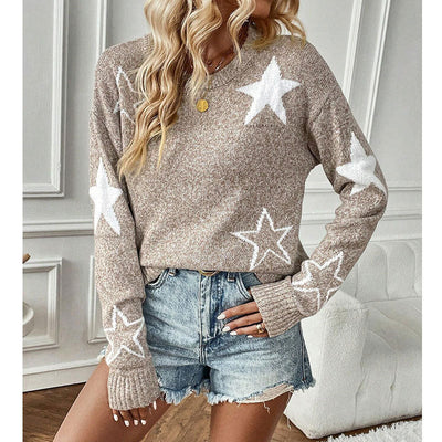 LAMI - Casual Long Sleeve Round Neck Sweater