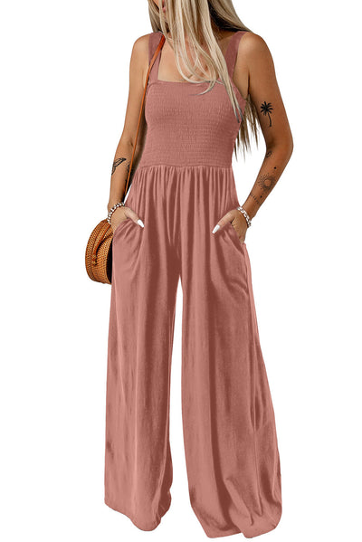CATHLEEN – Lightweight Wide-Leg Square Neck Jumpsuit