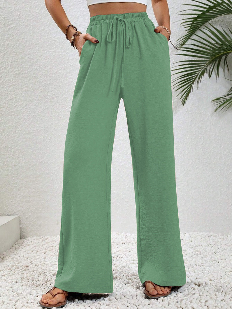 NIKU - Casual Wide Leg Drawstring Pants
