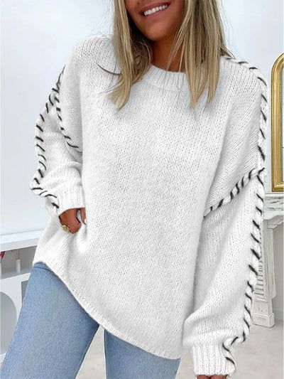 SERAH - Casual Round Neck Long Sleeve Sweater