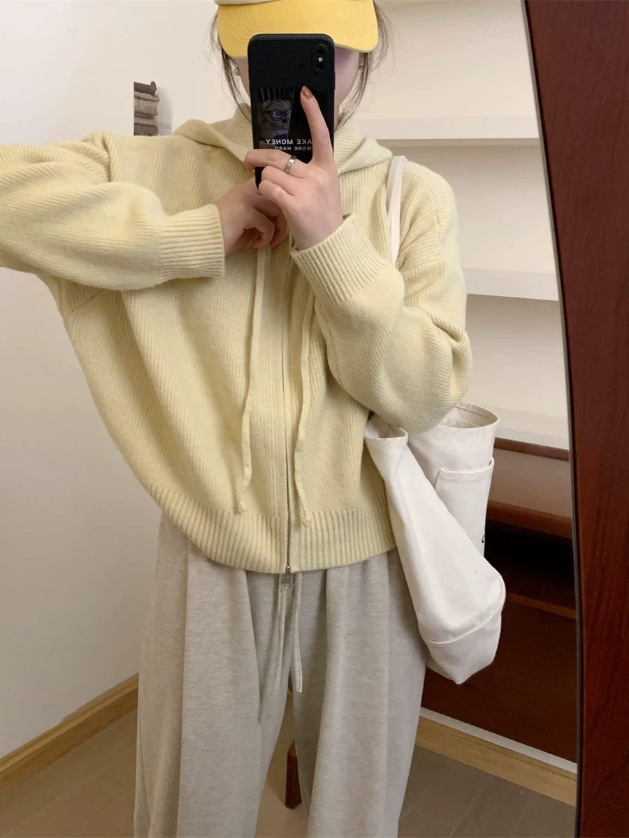 ARLENE – Cozy Long Sleeve Hooded Cardigan