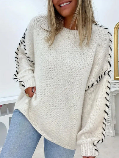 SERAH - Casual Round Neck Long Sleeve Sweater