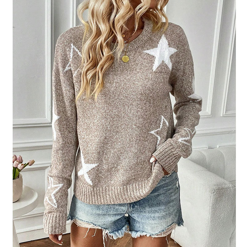LAMI - Casual Long Sleeve Round Neck Sweater