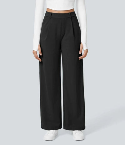 CHARMIE - Casual High Waist Straight Leg Pants