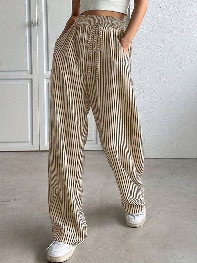TAITE - Simple Summer Striped Relaxed Fit Buttom