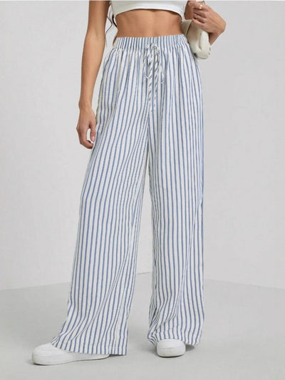 TAITE - Simple Summer Striped Relaxed Fit Buttom