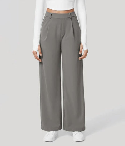CHARMIE - Casual High Waist Straight Leg Pants