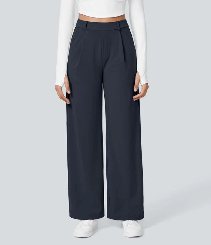 MONAH - Casual Wide Leg Minimalist Trouser
