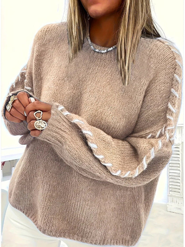 SERAH - Casual Round Neck Long Sleeve Sweater