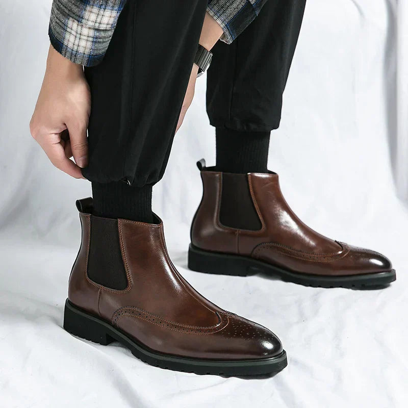 Dwight | Faux Leather Chelsea Boots