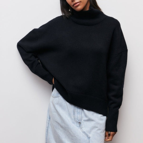 Avery - Elegant High Neck Jumper
