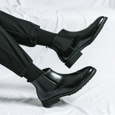 Dwight | Faux Leather Chelsea Boots