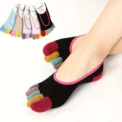 Casual Colourful Five-Toe Socks