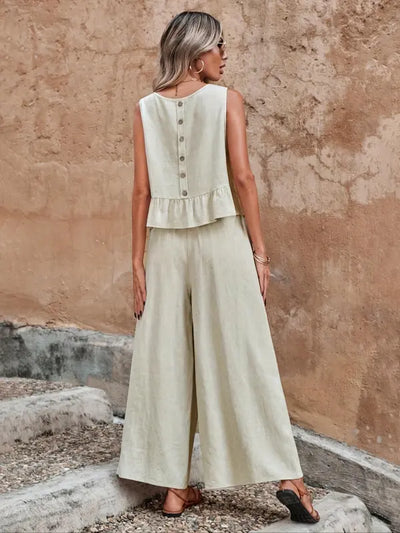 DANAO – Casual Sleeveless Co-ord Lounge Set