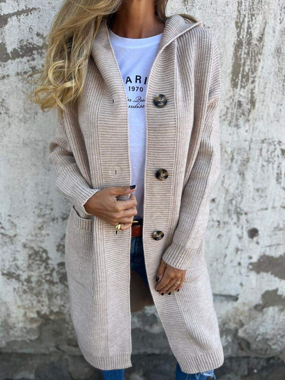 VERONICA - Chic Long Knit Cardigan