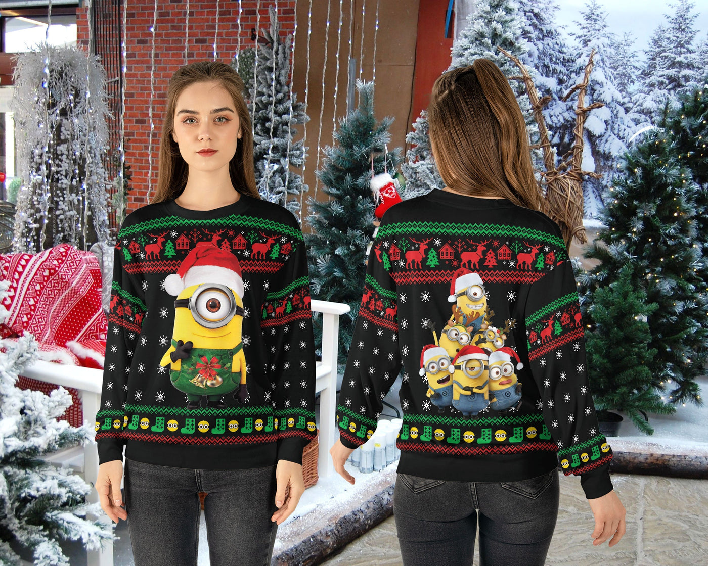 Christmas Jumper Minion Ugly Christmas Sweater Oh Snap